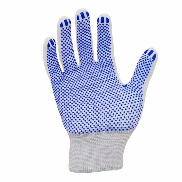 ANT109DPG-C-B-Blue-PVC-Dotted-Palm-Gloves-Carbon ESD Dotted Palm Glove