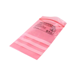 Pink Antistatic Bag with grip seal closure... Grip seal poly bags