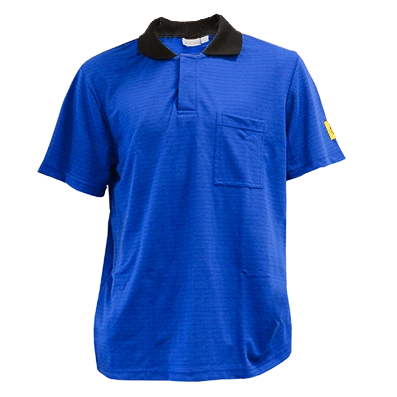 108-6520 - ESD Short Sleeve Polo Shirt (Royal Blue) ESD Polo Shirts