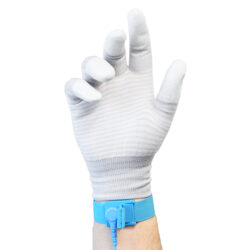 ESD PU Tip Gloves - Carbon Stripe - Antistat