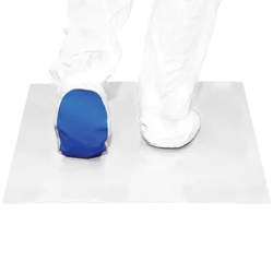 Antibacterial adhesive mats - White with cleanroom operative walking over