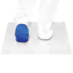 Antibacterial adhesive mats - White with cleanroom operative walking over