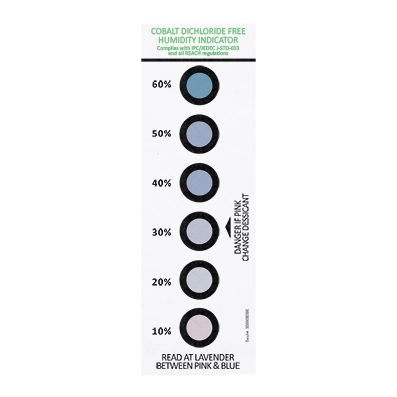 309-0072 - Humidity Indicator Card - 6 Spot Humidity Indicator Card - 6 Spot Cobalt Free - Antistat