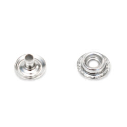 2 Piece press Stud Set - 10mm Image features 1 x 10mm Male Stud and 1 x 10mm Post Stud - Antistat