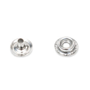 2 Piece press Stud Set - 10mm Image features 1 x 10mm Male Stud and 1 x 10mm Post Stud - Antistat