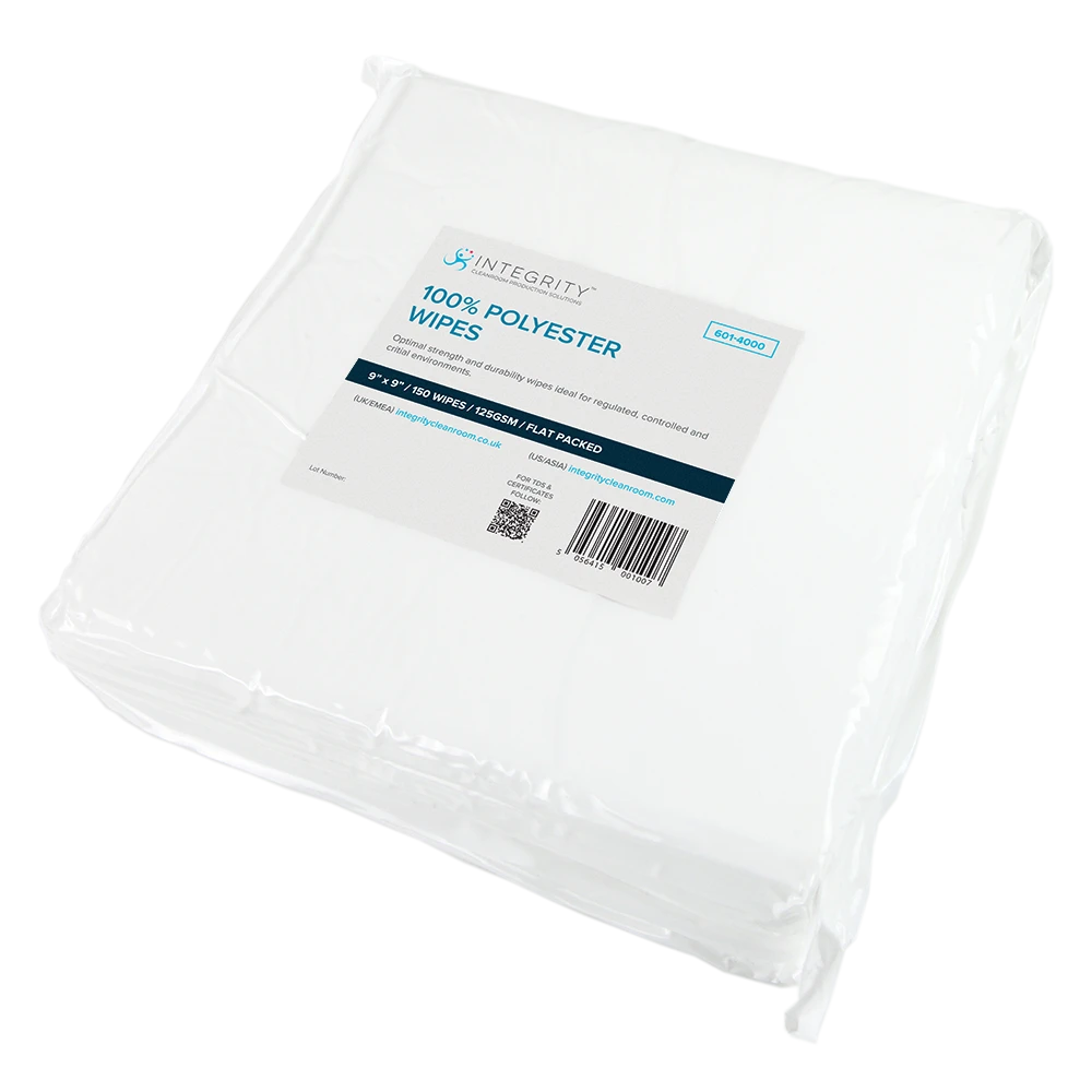 601-4000 Integrity 100% Polyester 9x9 150 Wipes polyester wipes