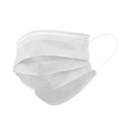 White Cleanroom Face mask featuring earloops