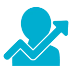 Personal Development Icon in blue